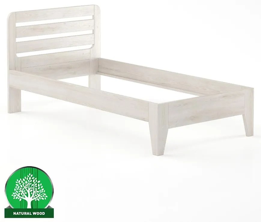 Posteľ buková LK189–100x200 bielený