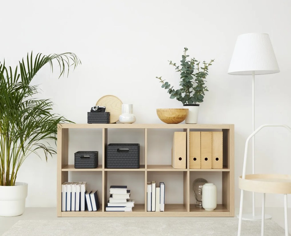 Rotho Plastový košík COUNTRY, rovný, béžový (28l - 43x33x22)