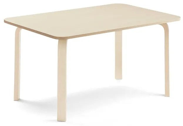 Stôl ELTON, 1200x600x590 mm, laminát - breza, breza