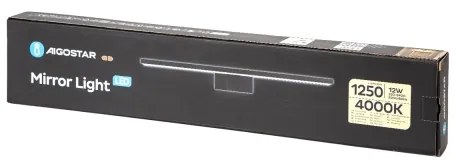 Aigostar - LED zrkadlové osvetlenie do kúpeľne LED/12W/230V 4000K 60 cm IP44 čierne