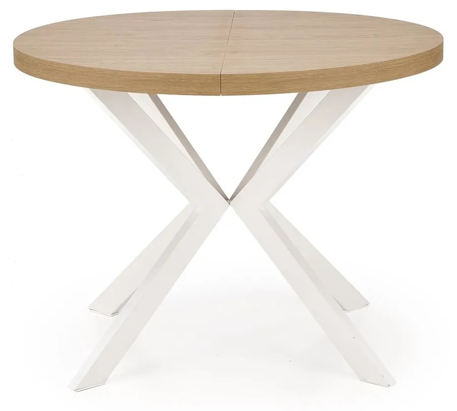 Jídelní rozkládací stůl PERONI 100/250 cm dub craft zlatý/bílý