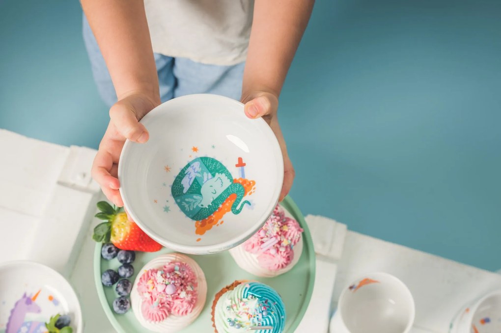 Bella Rose Detská porcelánová miska Drak 400 ml
