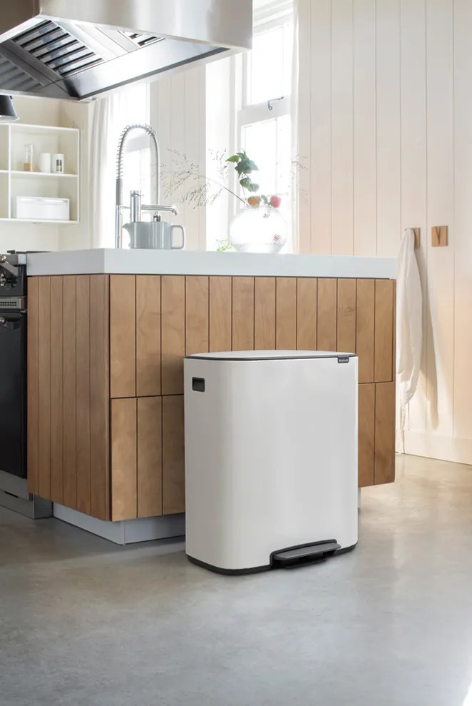 Brabantia BO pedálový kôš 2x30L biela