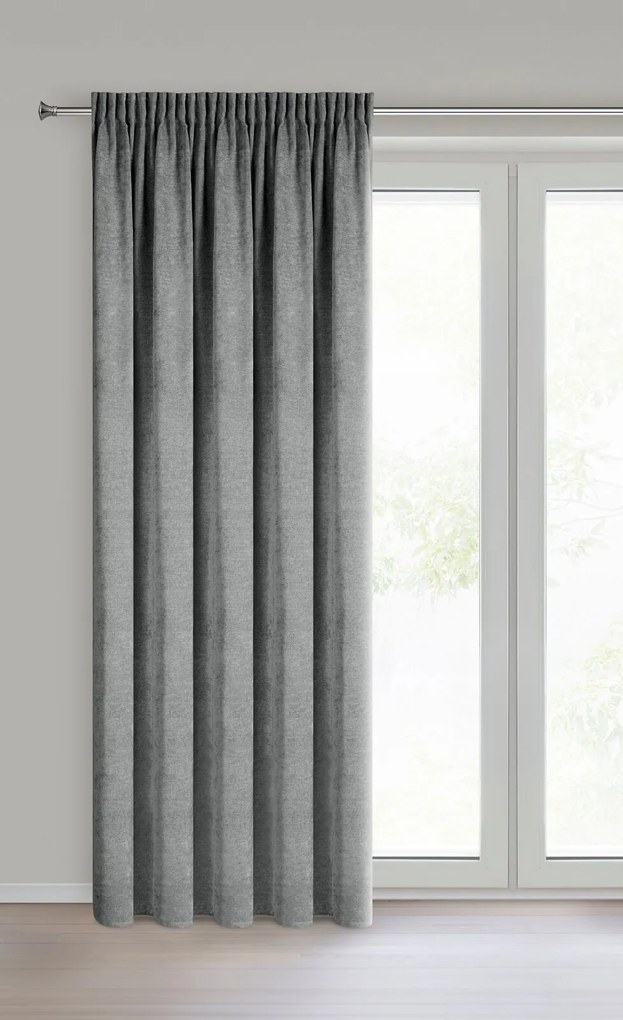 ZATEMŇOVACÍ ZÁVES NA PÁSKE NESKA 140X270 CM SIVÁ