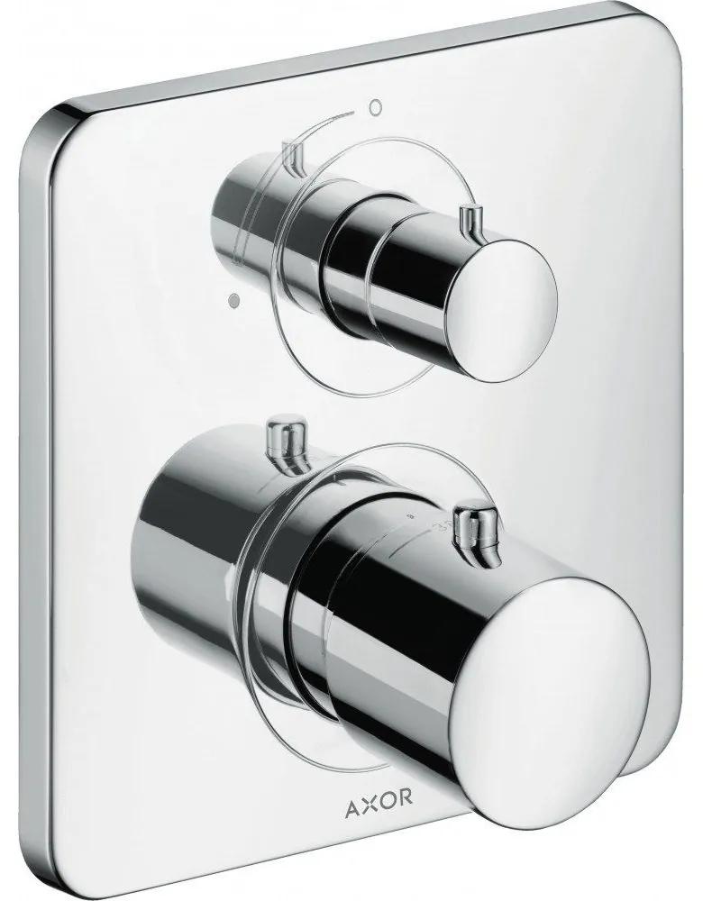 AXOR Citterio M termostat s podomietkovou inštaláciou, s uzatváracím ventilom, pre 1 výstup, chróm, 34705000