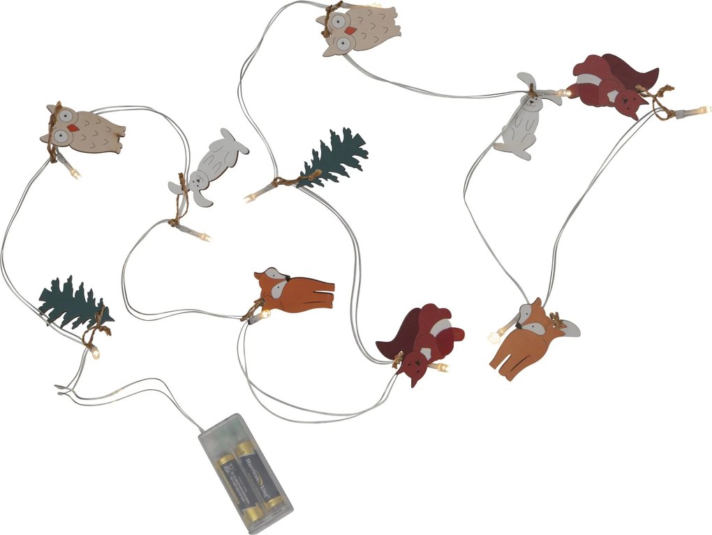 Star trading Svetelná reťaz FOREST FRIENDS 10x LED 1,8 m