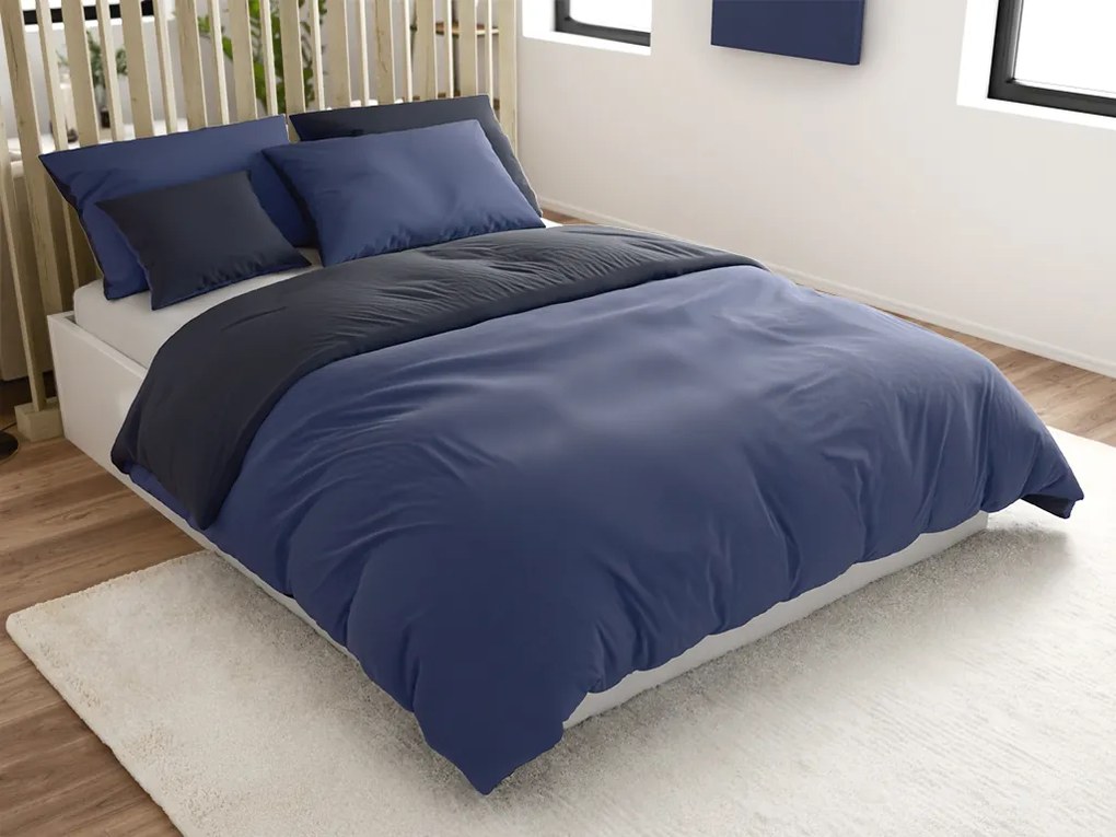 Bavlnené obliečky MONOCHROMATIC sivo-modré Rozmer obliečky: 70 x 90 cm | 140 x 200 cm