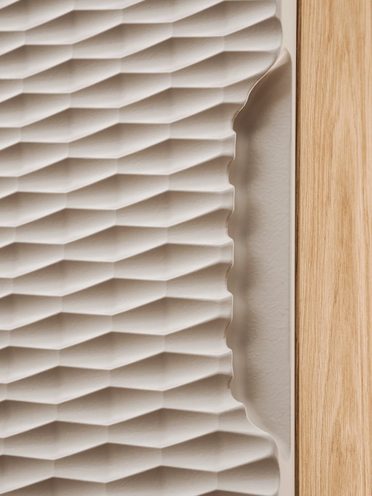 Comad Kúpeľňová skrinka závesná horná Qubik Ocean Beige 35 béžová/dub olejovaný