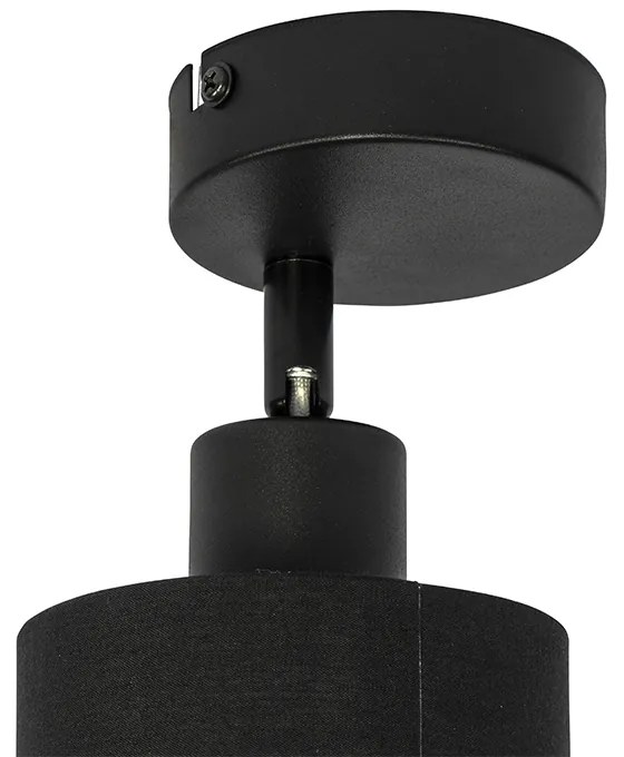 Stropné svietidlo čierne nastaviteľné - Hetta