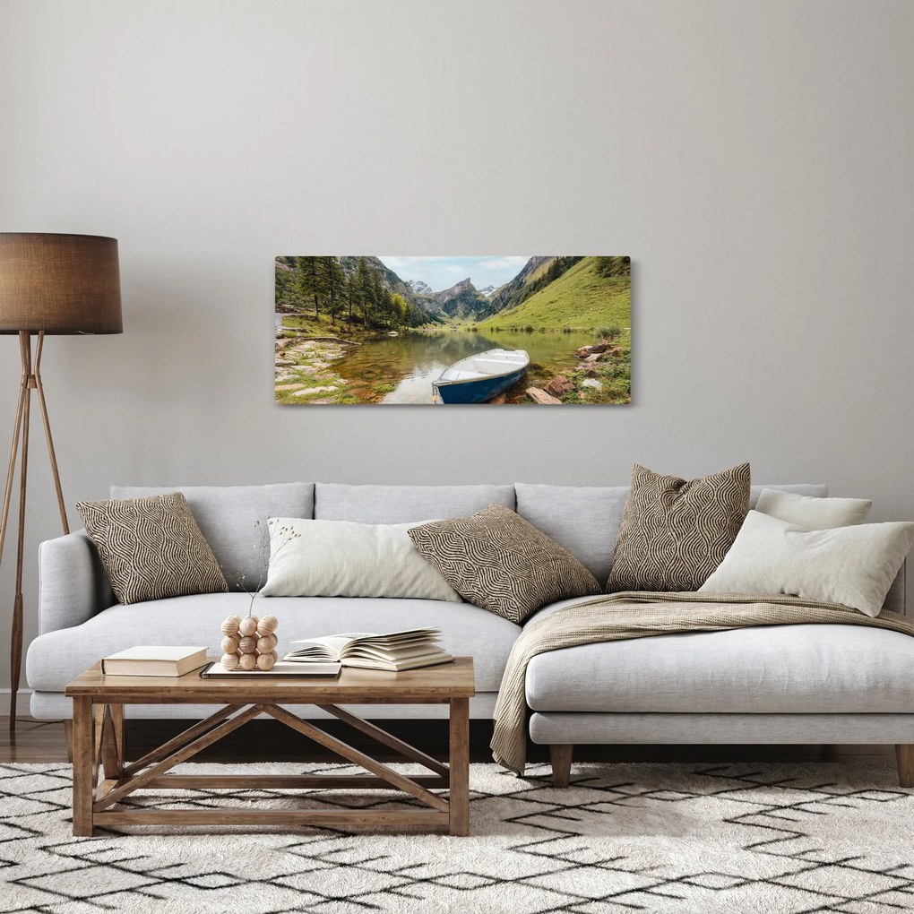 Obraz - Seealpsee, jazero Švajčiarska (120x50 cm)