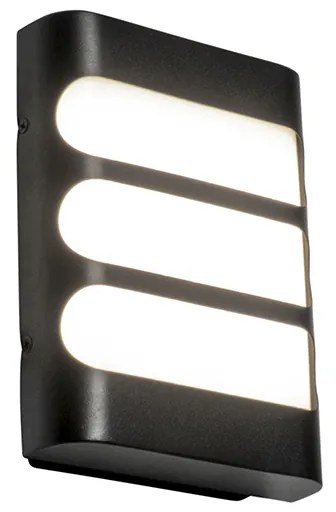 Moderná nástenná lampa čierna vrátane LED IP44 - Gaev