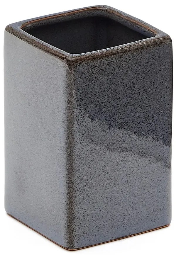 Tmavomodrý keramický kelímok na zubné kefky Silvet – Kave Home