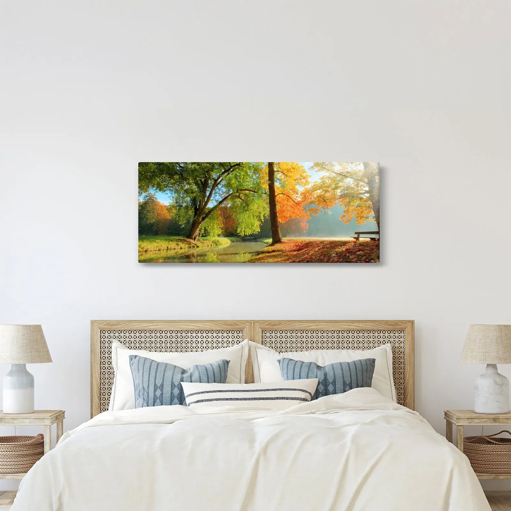 Obraz - Pokojná jesenná krajina (120x50 cm)