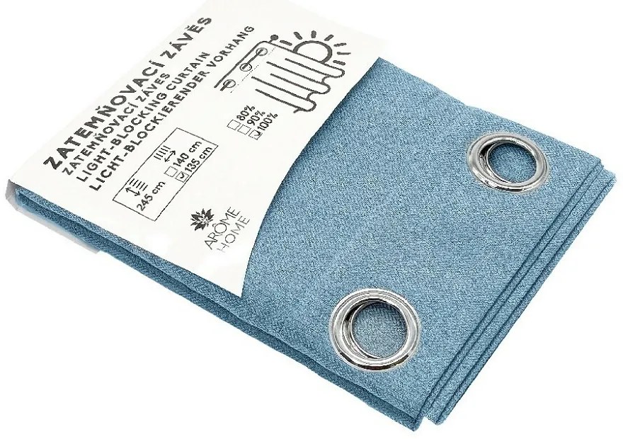 ARÔME HOME Záves zatemňovací modrý denim, 135 x 245 cm