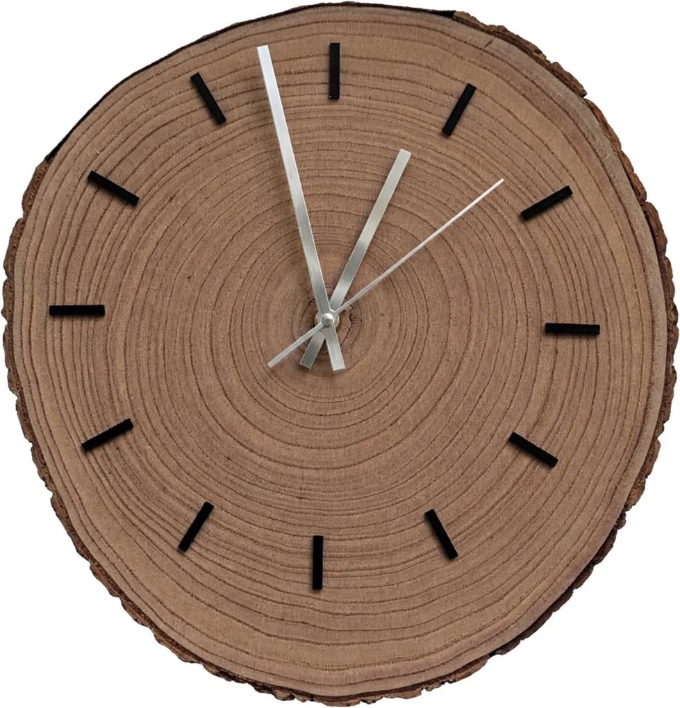 Nástenné hodiny z kmeňu stromu s originálnou kôrou | KORRO: Amber - 3072 26-29 cm 4815-115591 KOR008