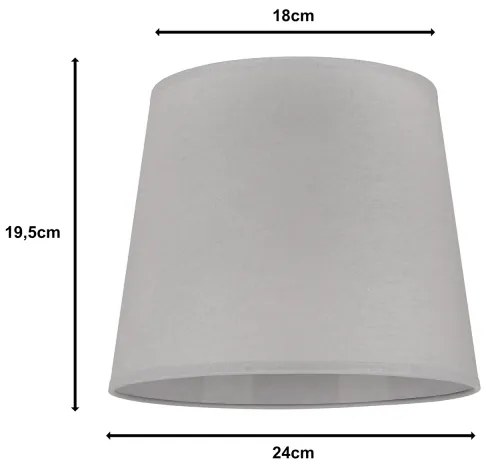 Duolla - Tienidlo k stolnej lampe CLASSIC M E27 pr. 24 cm šedá