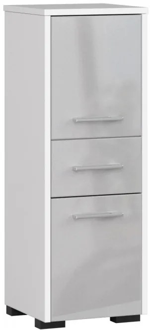 Kúpeľňová skrinka FIN 30 2D 1SZ 85 cm metalická, lesk