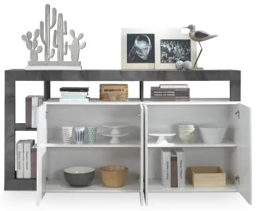 Komoda LENOR biela/antracit