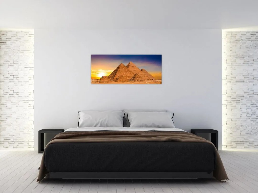 Obraz - Egyptské pyramídy (120x50 cm)