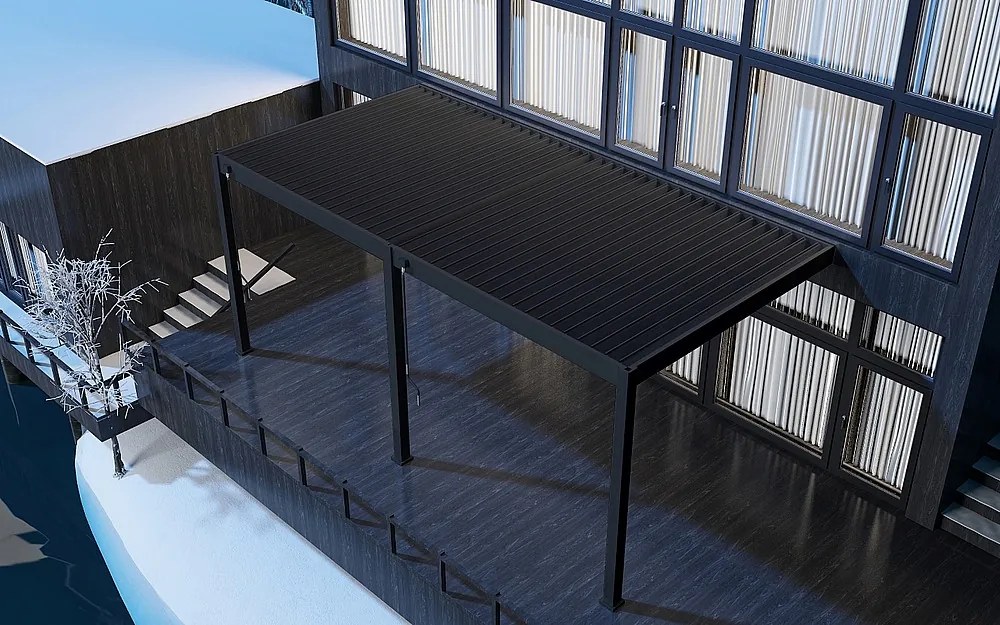 Záhradná hliníková pergola do steny 6x3 m (antracit)