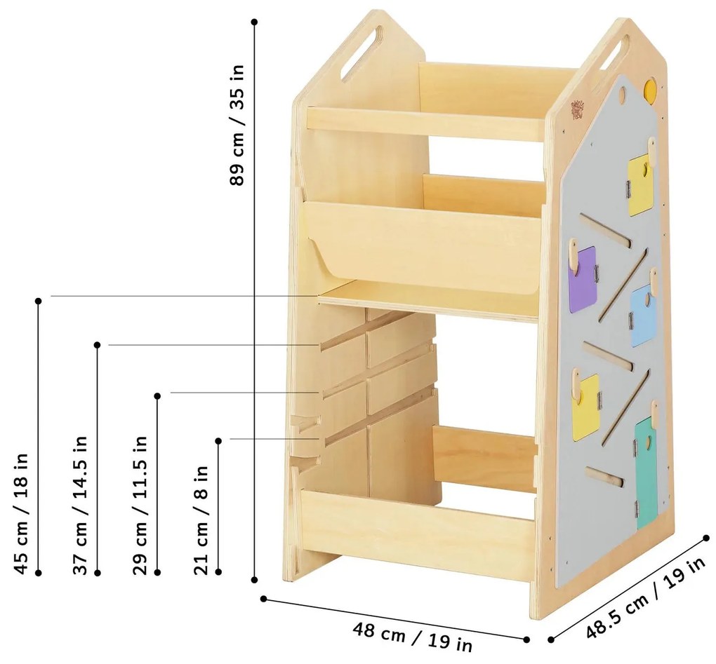 Rastúca učiaca veža 5v1 Play XL 89 cm