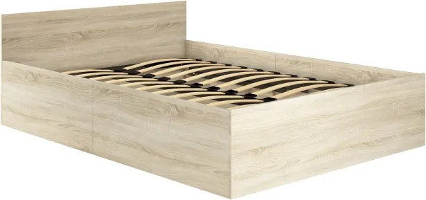 Jednolôžková posteľ s roštom a matracom 100x200 cm, sonoma