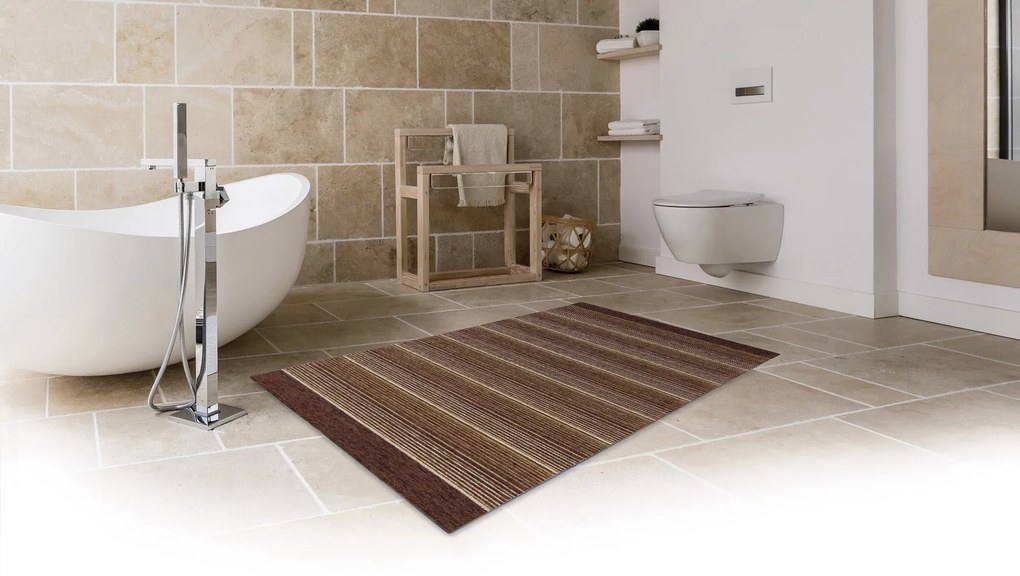 Prateľný behúň Laos 142 / 999X, 55x85, hnedá, chodba / predsieň, Oriental Weavers