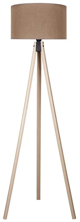 Duolla - Stojacia lampa 1xE27/60W/230V pr. 44 cm hnedá/béžová