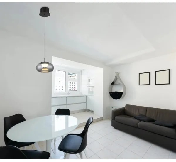 Globo 15744H - LED Luster na lanku QUINTARA LED/6W/230V čierna