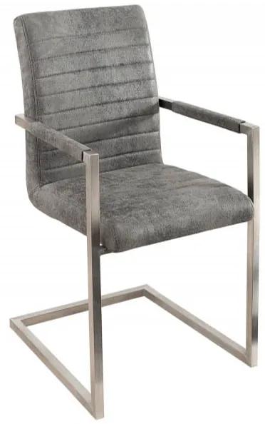 Loft konzolová stolička sivá