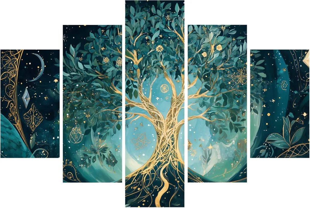 Obraz – Strom života vo vesmíre (150x105 cm)