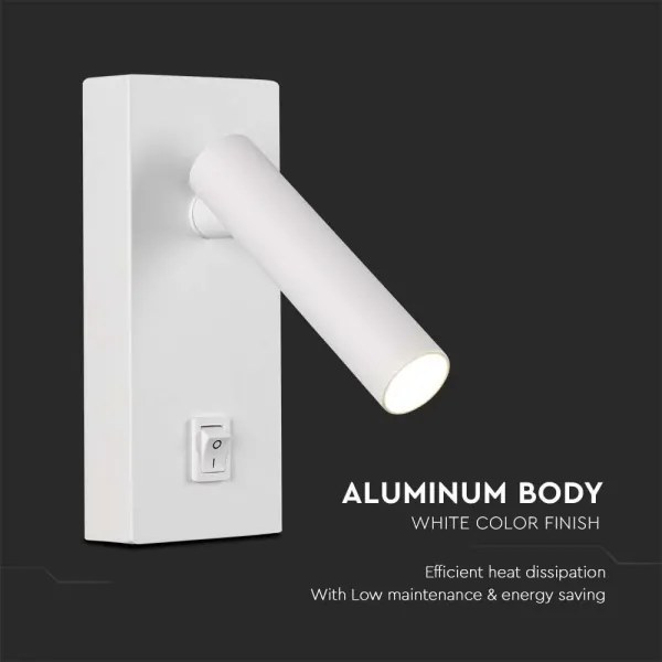 LED Nástenné bodové svietidlo LED/2W/230V 4000K biela