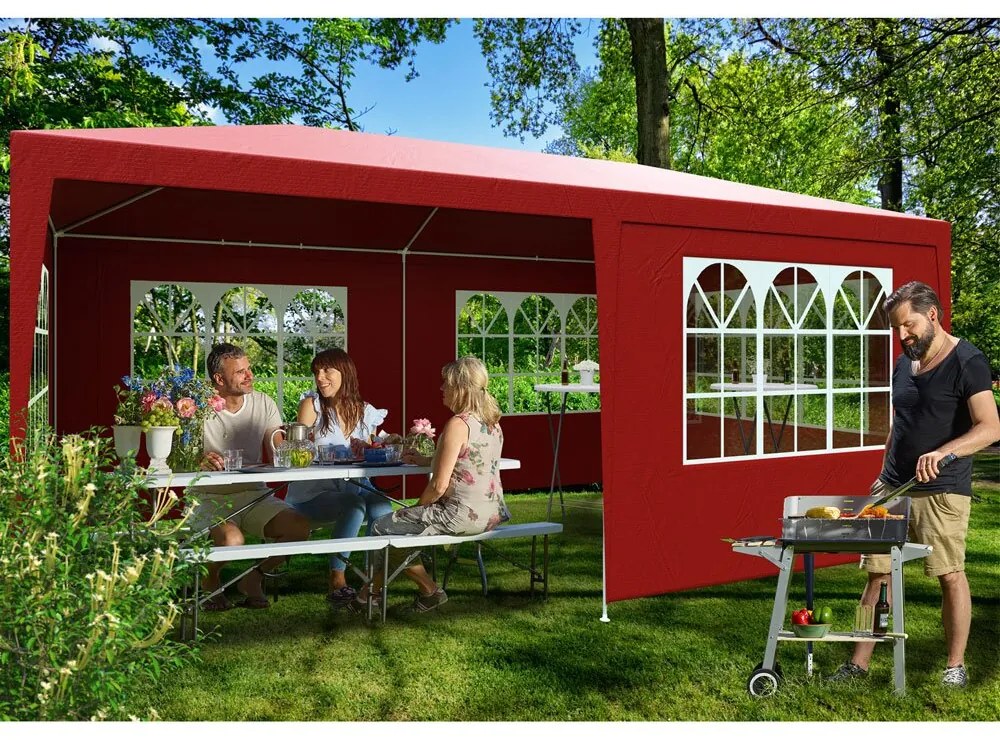 Párty stan NEAPOL, 3x6m, červená Jurhan