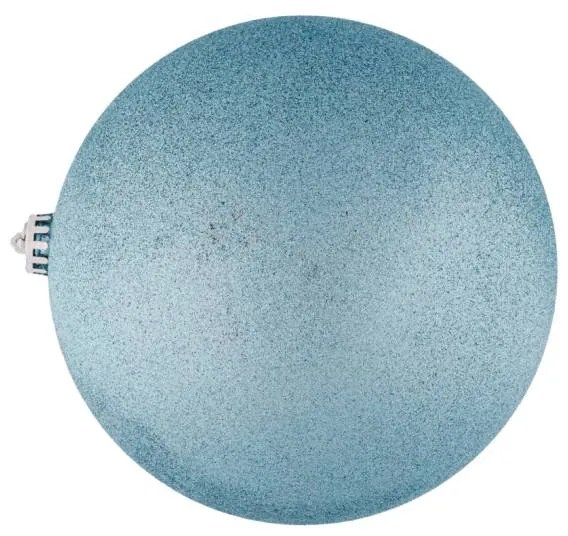 DECOLED Plastová koule, prům. 20 cm, světle modrá, glitter