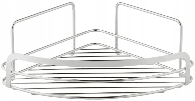 BISK Erga NIAGARA, rohová polička 222x222x90mm, chrómová, ERG-08434