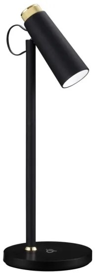 Immax 08991L- LED Stmievateľná stolná lampa s Qi nabíjaním TIT LED/12W/230V čierna