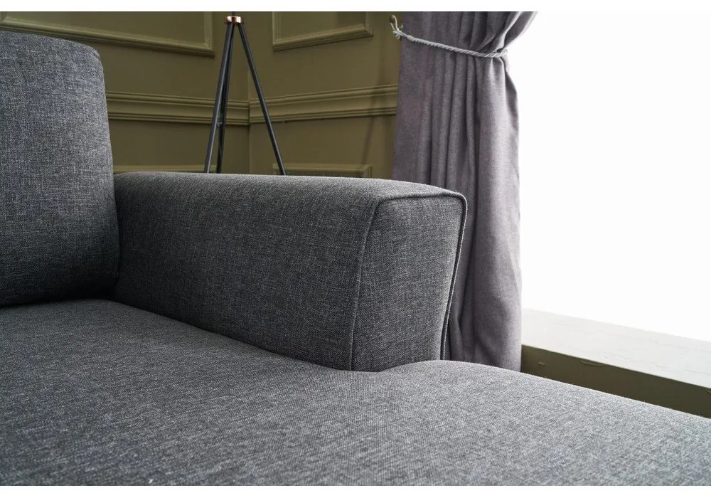 Antracitovosivá rohová pohovka (do tvaru "U") Eris – Balcab Home