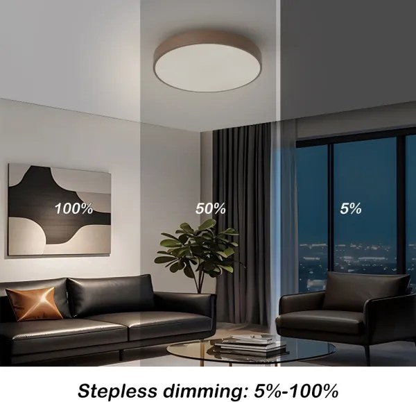 BRILAGI - LED stmievateľné stropné svietidlo POOL LED/36W/230V 3000-6000K 30 cm hnedé + diaľkové ovládanie