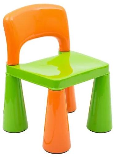 NEW BABY Detská sada stolček a dve stoličky NEW BABY oranžová