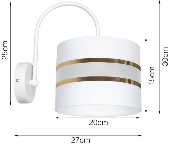 Nástenné svietidlo CORAL 1xE27/60W/230V biela