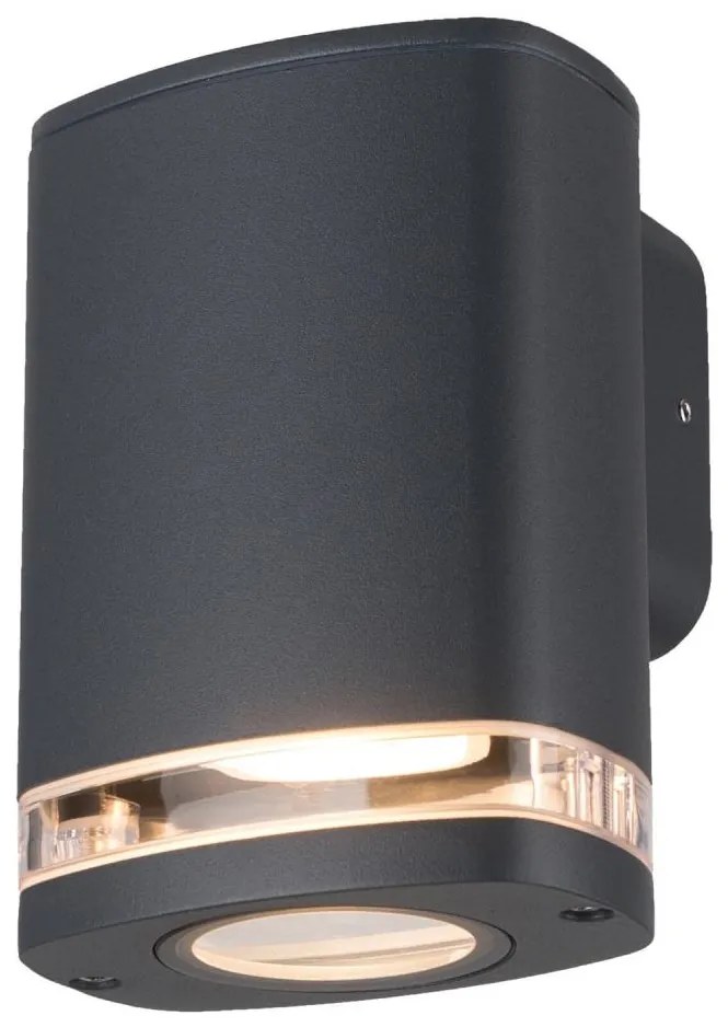 Kanlux 38885 - Vonkajšie nástenné svietidlo ZEVI 1xGU10/10W/230V IP54 antracit