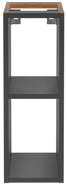 Závěsná skříňka pod umyvadlo Monako s deskou 140 cm šedá/dub hamilton