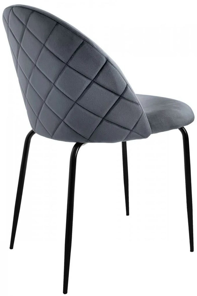 Čalúnená stolička FARGO zamat sivá