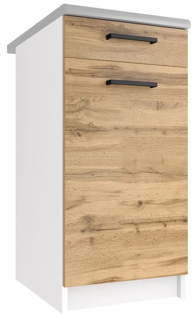 Kuchynská skrinka Belini spodná so zásuvkami 40 cm dub wotan s pracovnou doskou  TOR SDSZ1-40/1/WT/DW/0/B1