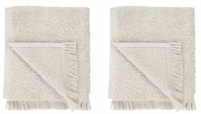 Krémovobiele bavlnené uteráky v súprave 2 ks 30x50 cm FRINO - Blomus