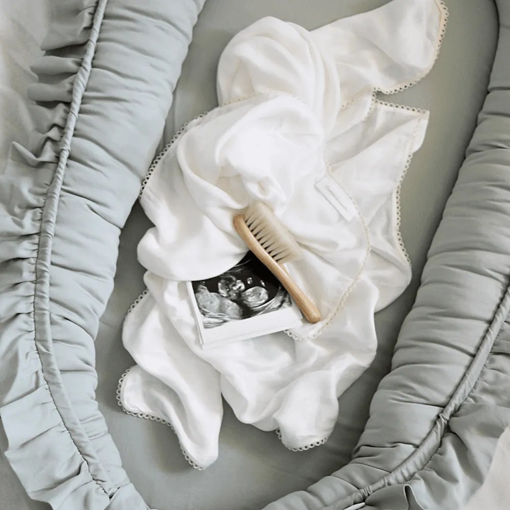 Saténovo bavlnené hniezdo pre bábätká púštne zelená