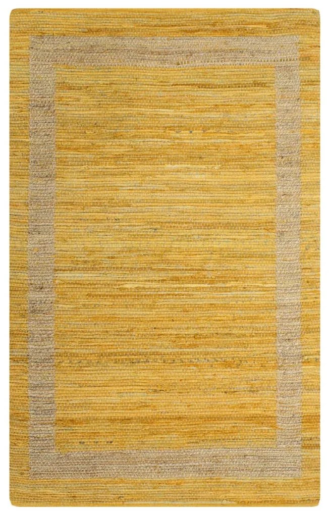 vidaXL Ručne vyrobený jutový koberec žltý 160x230 cm