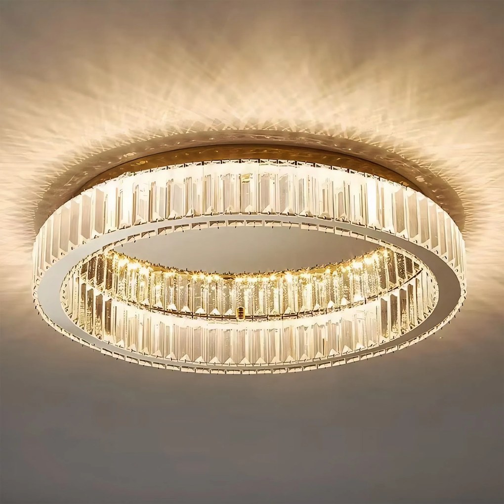 Toolight Toolight, stropné svietidlo 50cm, 30W, 4000K, 1400lm, APP1722-C, zlatá matná, OSW-09303