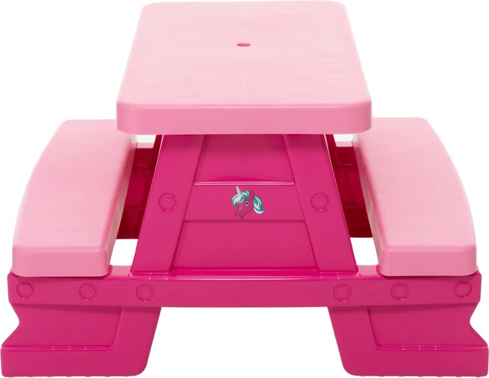 Záhradný stôl a lavice pre deti Dorex Pink
