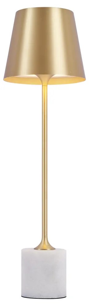 Moderná stolná lampa zlatá 37 cm vrátane LED stmievateľná IP54 nabíjateľná - Topi